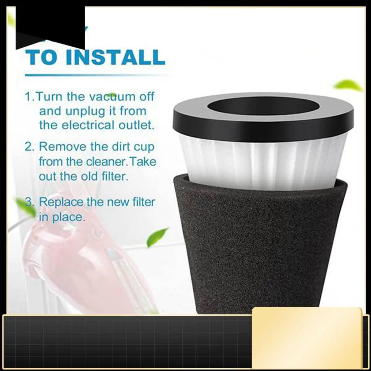 5 عبوات من الفلتر البديل المتوافق مع المكنسة الكهربائية المحمولة Dirt Devil Scorpion طراز F117، مقارنة بالأجزاء AD40117-N37R #1