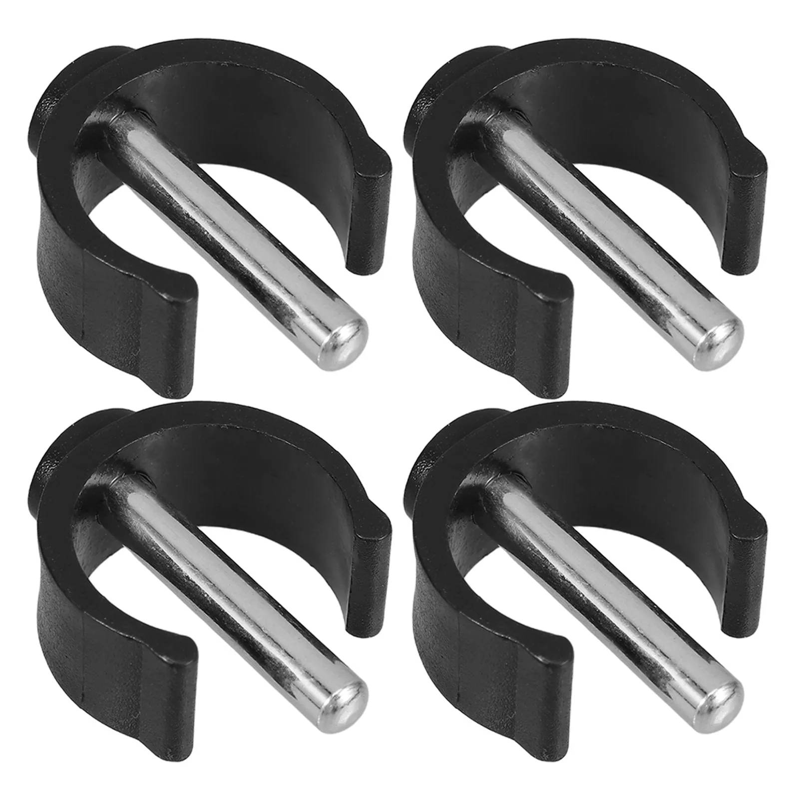 4Pcs C-Shape Clamp Black Adjustable Clamps for Toilet Stools Commode Chairs 25mm 28mm Tube Walker Cane Crutch Accessory