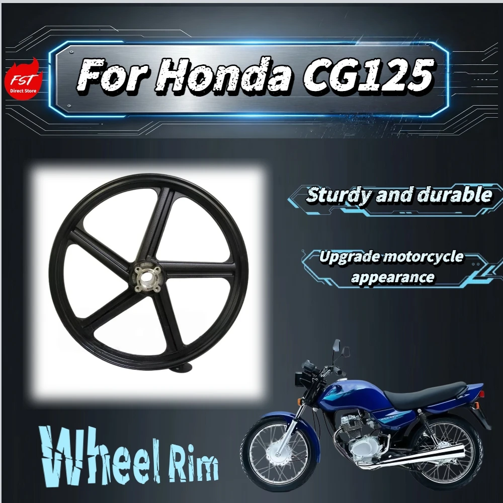 For Honda CG125 18 Inch 5‑Spoke Aluminum Alloy Drum‑Brake Rim Anti‑Rust High‑Strength Motorcycle Replacement Spare Parts
