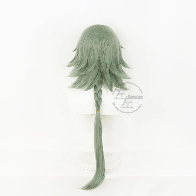 Peluca de Cosplay César King Zenless Zone Zero, accesorio de disfraz para mujer, trenza verde, pelo largo, peluca de actuación para fiesta de Halloween