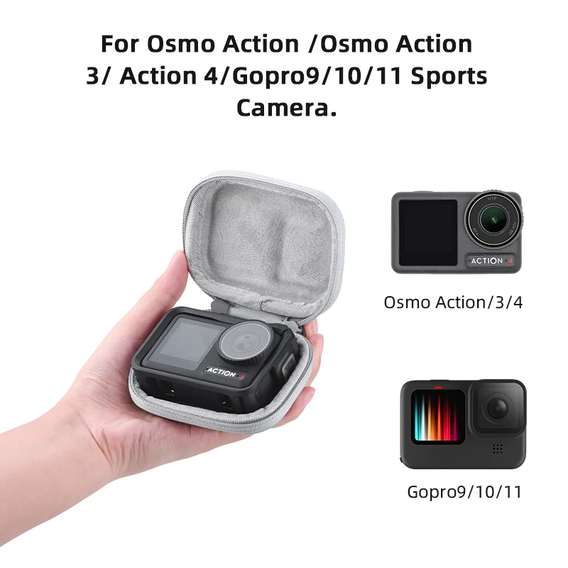 For Gopro12/13 Mini Storage Bag Camera Protective Box Travel Anti-scratch Carrying Case For DJI OSMO Action 3/4/5 Pro Accessory