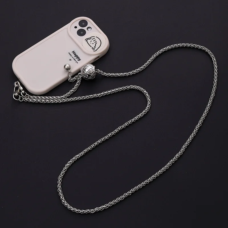 New Metal Mobile Phone Chain Fashion DIY Jewelry Accessories Adjustable Telescopic Diagonal Strap   Diagonal Straddle Bag Chain