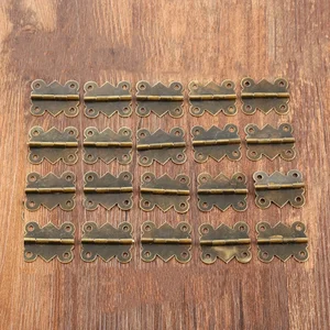 Socked Bronze Schmetterlingsscharniere 20 Einheiten - Art Deco, einfache Oberflächenbaugruppe für Schmuck 6 Hauptverkäufe alte Scharniere - №1