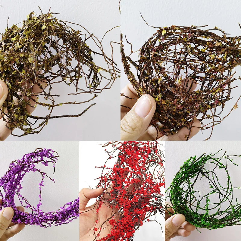 โมเดลต้นไม้แห้งจำลอง วัสดุสำหรับทำรั้ว ฉากบ้าน งานฝีมือ ตกแต่งโต๊ะทราย วัสดุสำหรับทำไม้เลื้อยปีน
