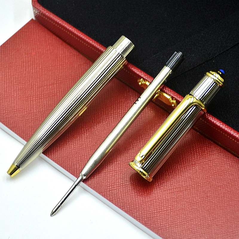 High Quality Ct Diabolo Series Metal Ballpoint Pen Stationery Office School Supplies Writing Smooth Ball Pens With Gem on Top