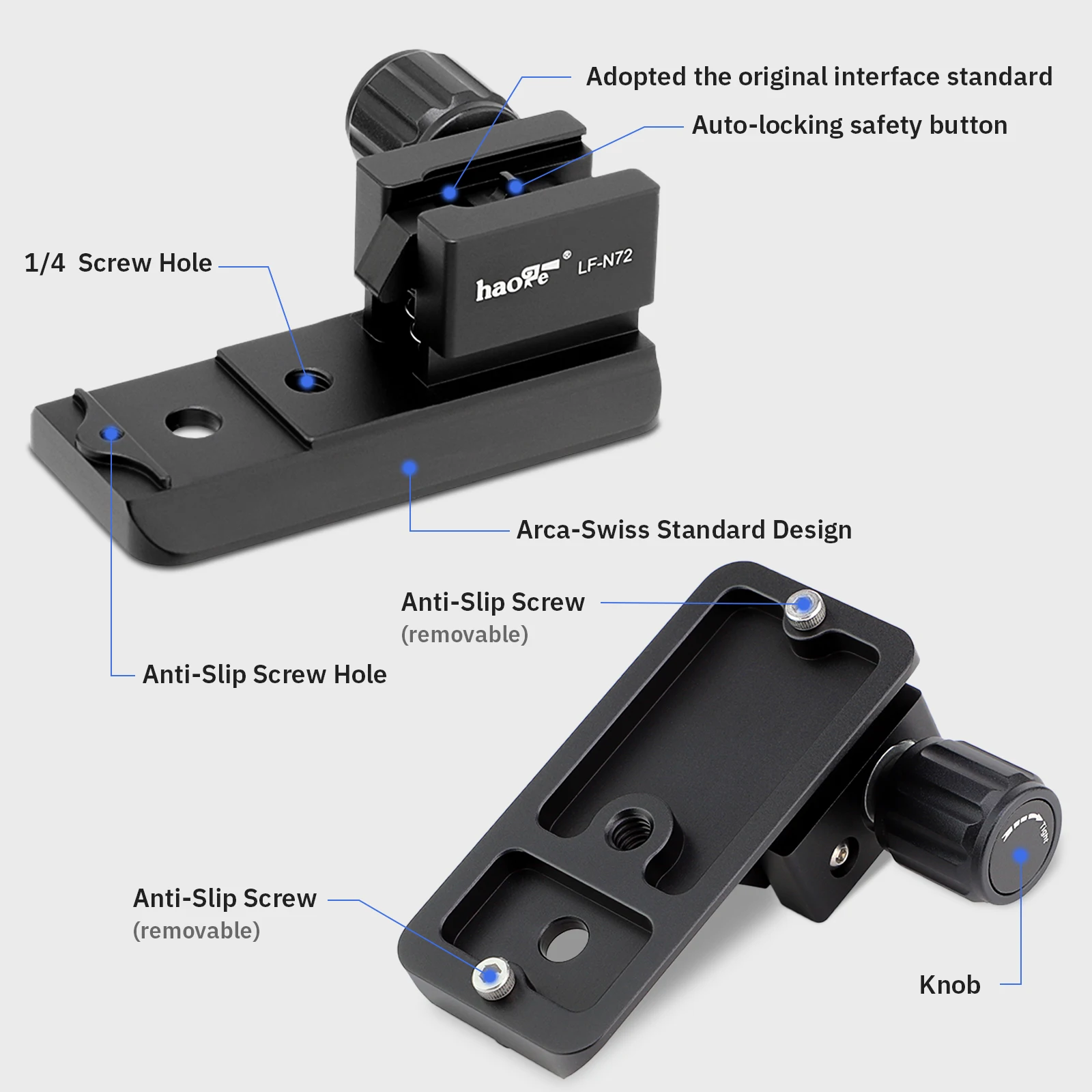 Haoge hg-Lens Collare Sostituzione Del Piede per Nikon AF-S Nikkor 70-200mm f/2.8G ED VR I II e 70 millimetri-200mm f/2.8E FL ED VR Lens fit Arca