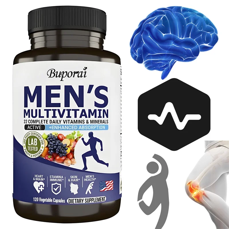 Men's Multivitamin Capsules - Dietary Supplement for Immunity, Energy, Digestion, Skin, and Overall Health