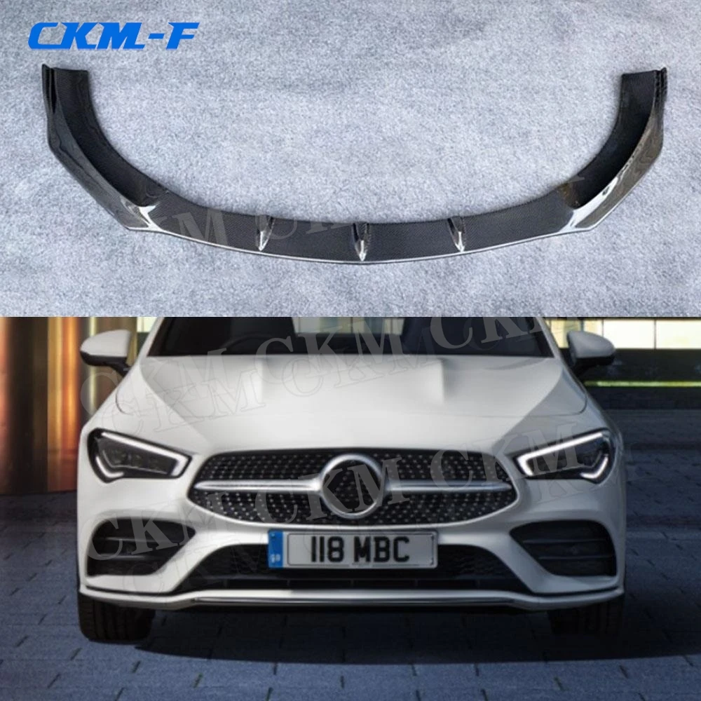 

Carbon Fiber Car Accessories Front Bumper Lip Chin Spoiler for Mercedes Benz CLA Class W118 CLA35 Sport CLA45 AMG 2020-2022