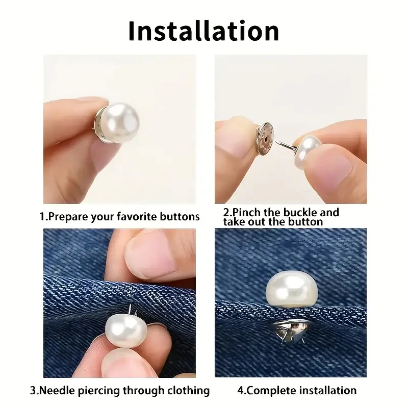 10 épingles à boutons perlés, couvre-boutons décoratifs de sécurité pour chaussures, chapeaux, sacs, châles, broches à aiguille pour col, boucles de fixation