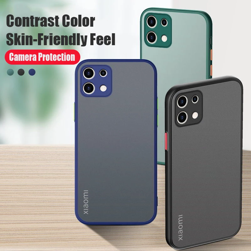 Shockproof Matte Case For Xiaomi Mi 11 Lite 5G NE 9s 10s 11s Poco X4 12 Redmi Note 10 9 12T 11T Pro Lens Protection Clear Cover