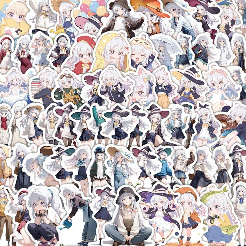 

10/30/50/100pcs Cute Elaina Anime Stickers Majo No Tabitabi Sticker Aesthetics Scrapbooking Laptop Phone Girls Cartoon Decals