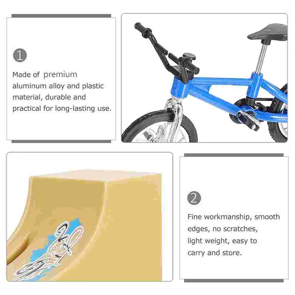 2 set mini giocattolo bici da dito skateboard kit scooter pieghevole giocattoli sportivi con punta delle dita