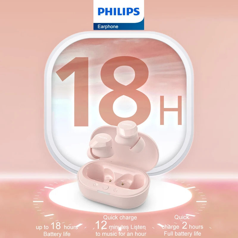 فيليبس TAT1209 سماعات بلوتوث لاسلكية حقيقية HiFi ستيريو HD دعوة التحكم باللمس سماعة مع هيئة التصنيع العسكري آيفون أندرويد العالمي #3