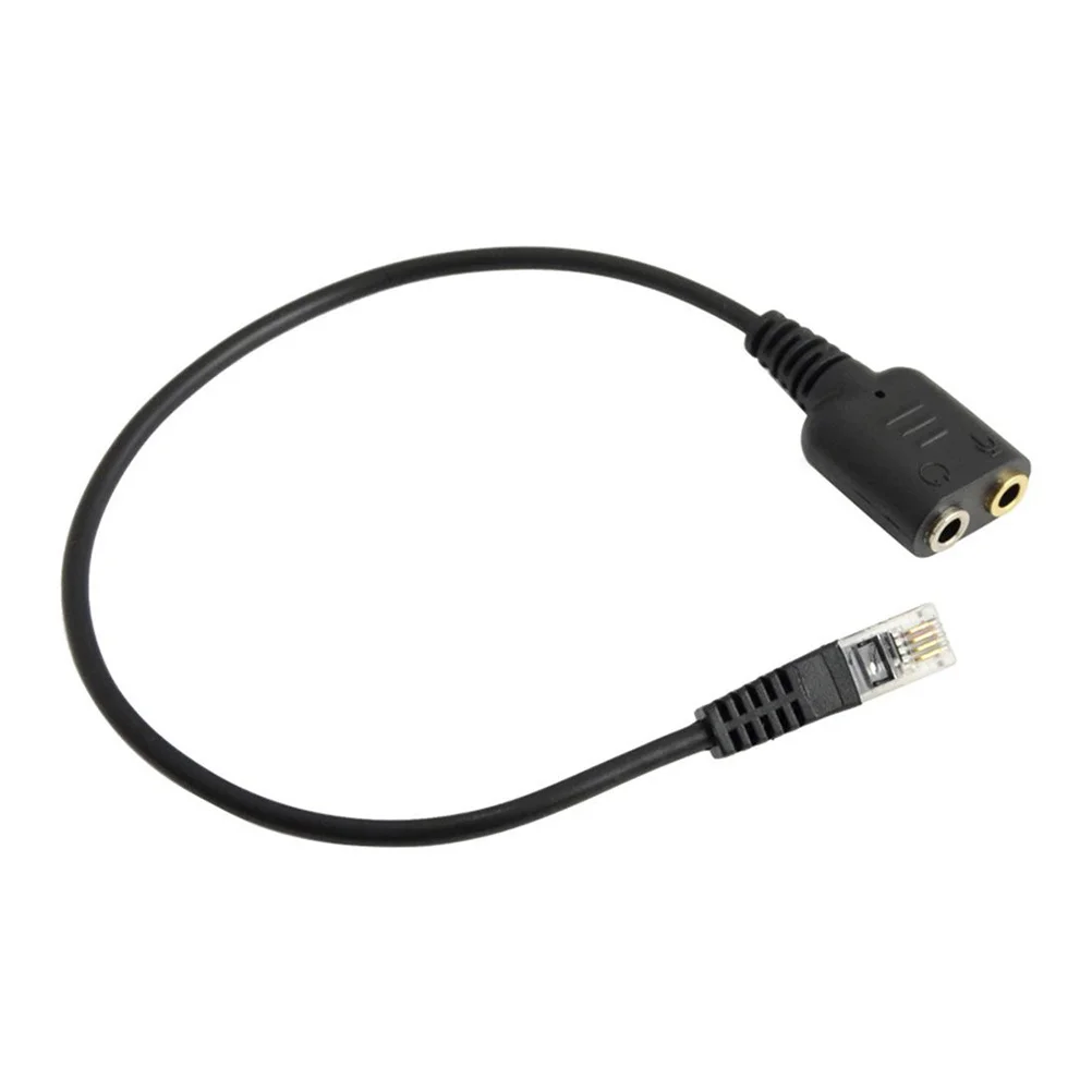 

Dual 35mm Headset Converter Cable Rj9 Jack Adapter for Pc Telephone Analog Headphone Chat Use 3.5mm Headphone Converter