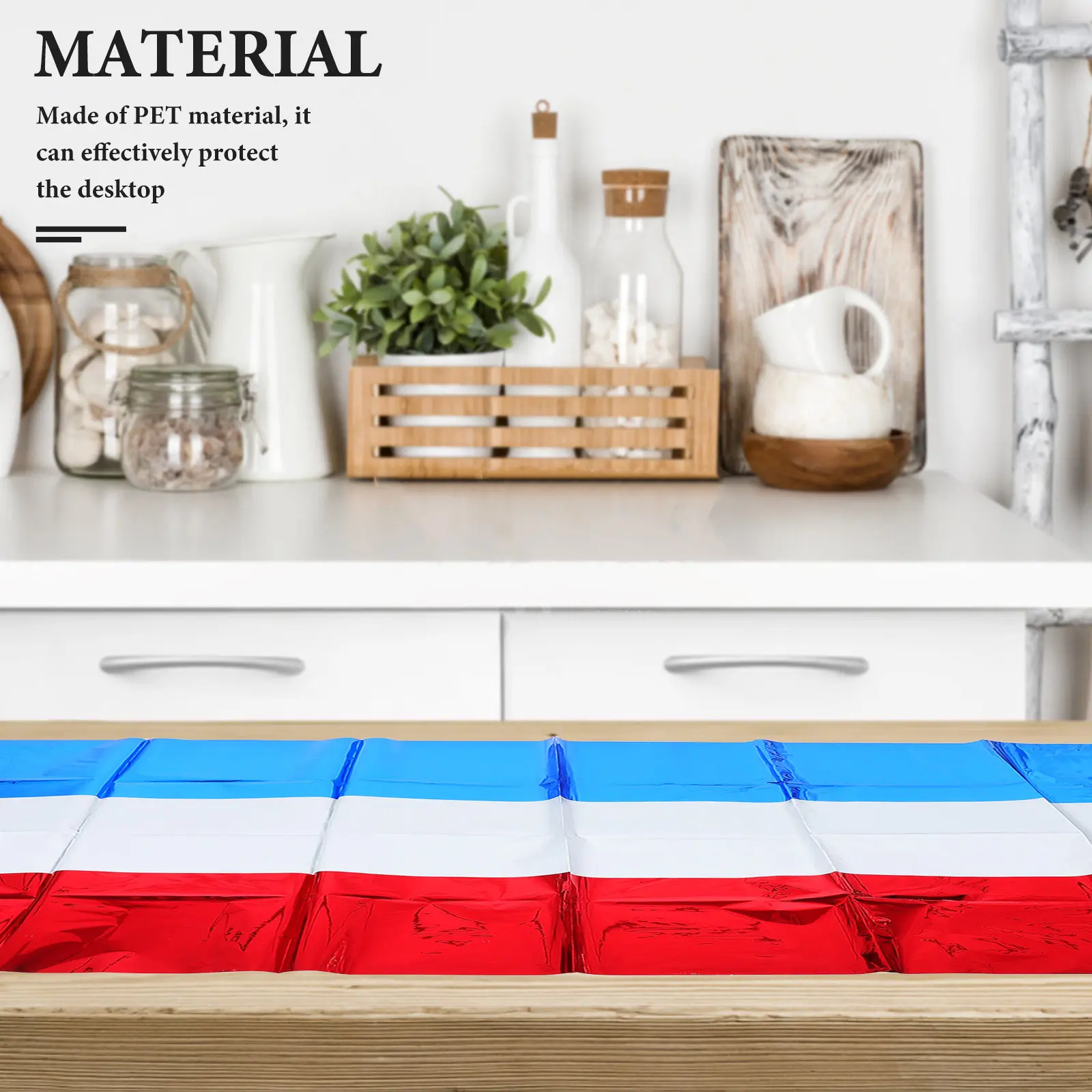Waterproof Party Tablecloth Pet Material Spill Proof Heat Resistant Anti-Skid Table Cover for Kitchen Dining Outdoor Picnic