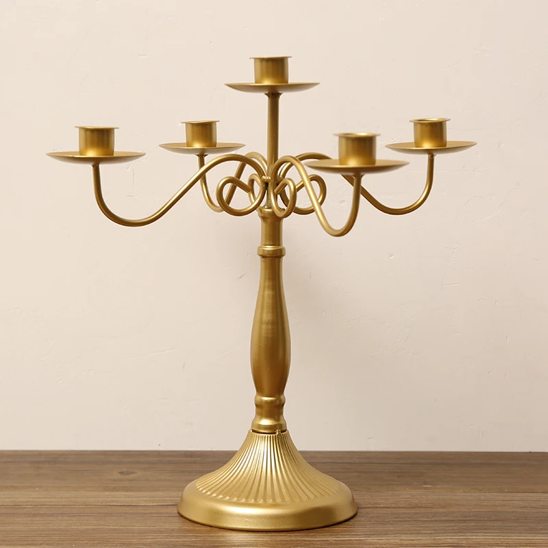 

Bougeoirs Candle Holder European Retro Ent Vintage Dining Table Candlelight Photography Prop French Romantic High-End