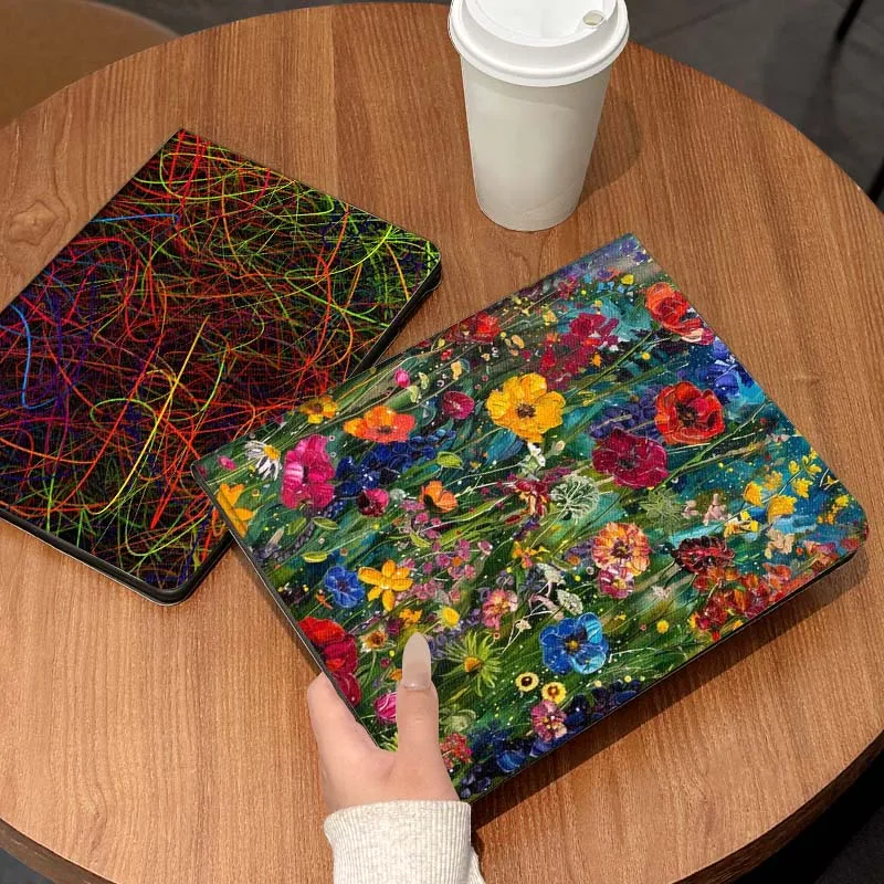 

Colorful Flower Field Painting Tablet Case For Lenovo Xiaoxin Legion Pad Tab Pro GT Y700 Gen4 2 11 P11 M10 K10 3rd Plus Gen Gift