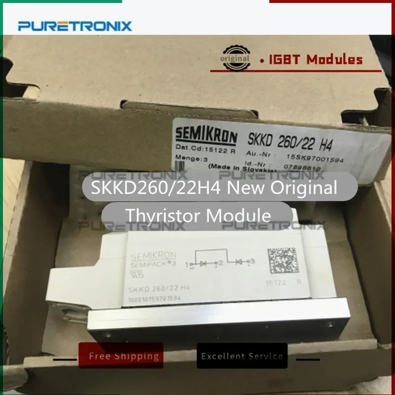 SKKD250/16 SKKD250/14 SKKD250/12 SKKD250/18 SKKD260/16 SKKD260/14 SKKD260/12 SKKD260/18 100% Novo Módulo Tiristor Original