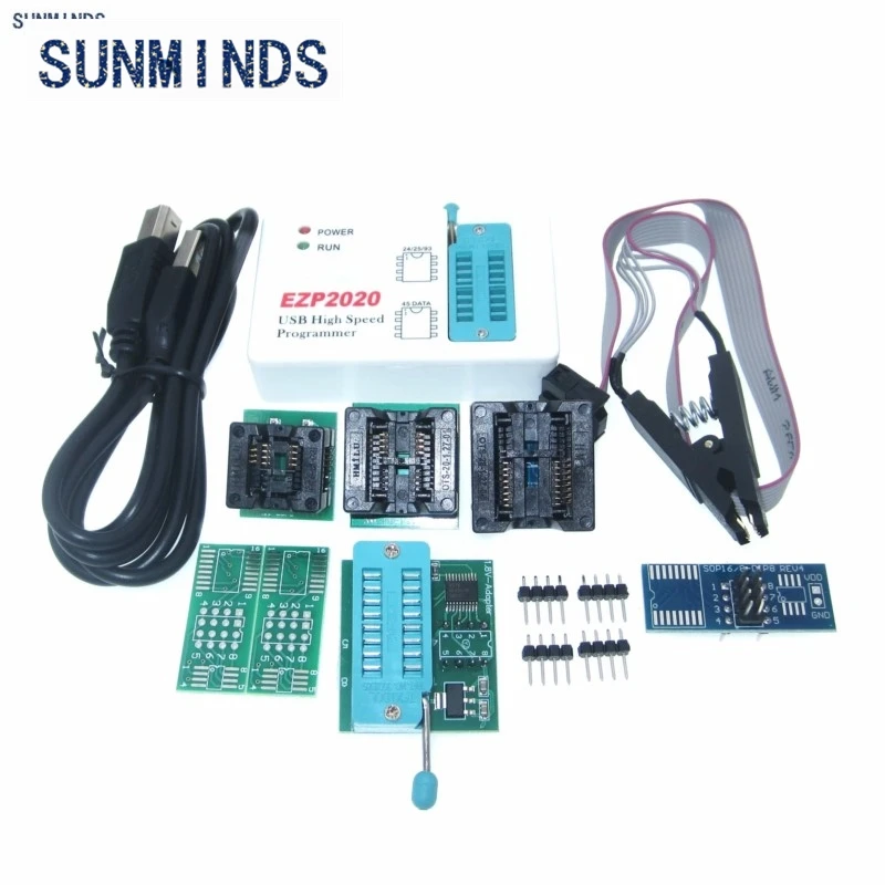 EZP2020 High Speed USB SPI Programmer + 7 Adapter Better than EZP2013 EZP2010 2011Support 24 25 26 93 EEPROM 25 Flash Bios