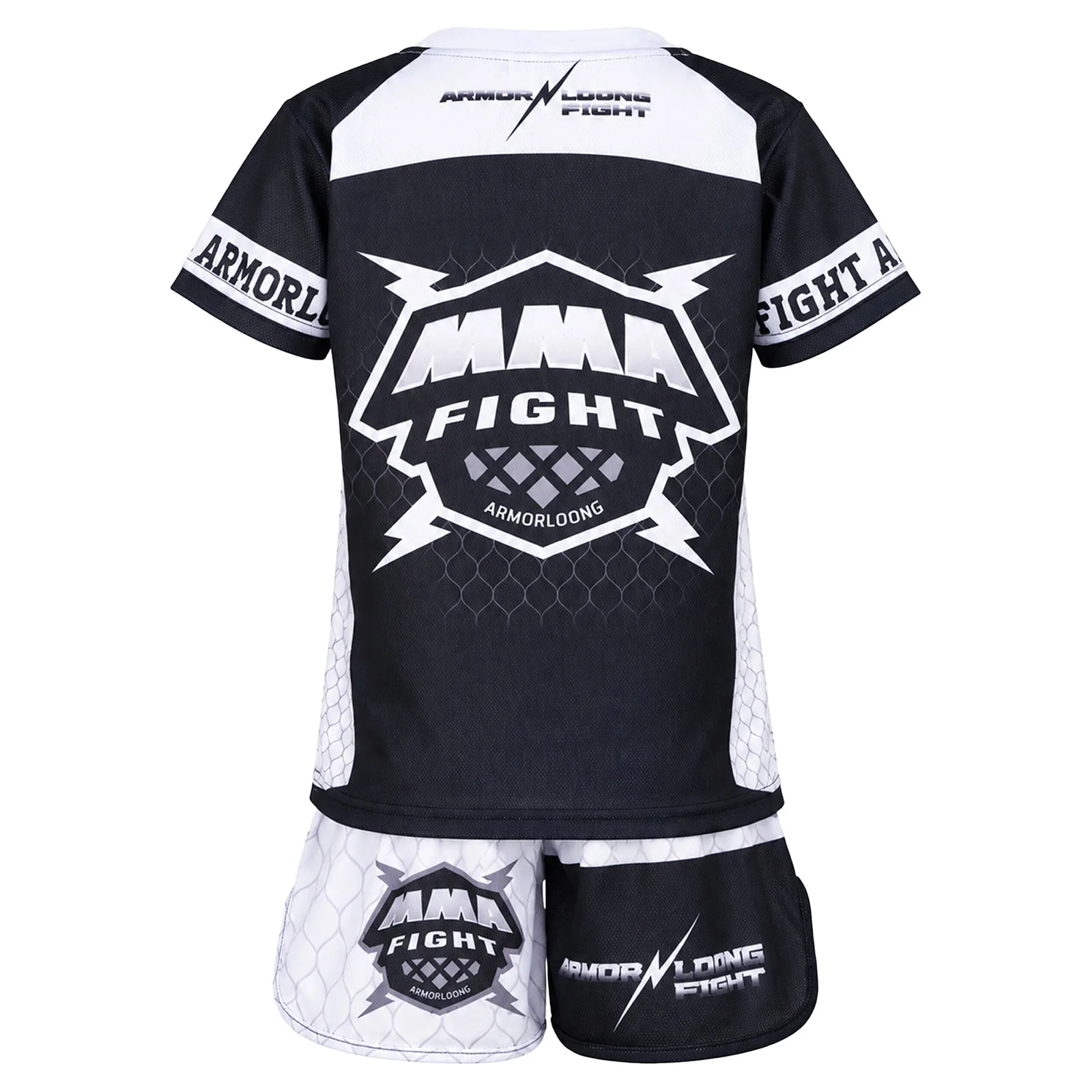 Jugend-MMA-Trainingsset für Jungen und Mädchen, Box-Outfit, Rashguard, Shorts mit seitlichen Schlitzen, Kinder-Kickbox- und Muay-Thai-Sportbekleidung – Detail 17