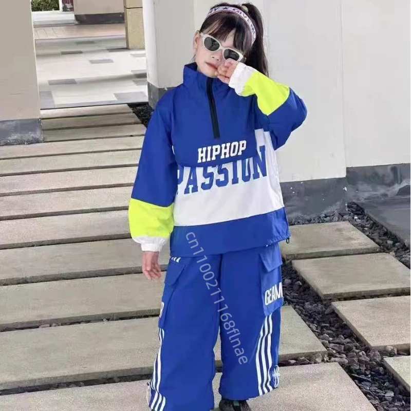 Traje de baile callejero para niños, disfraz de actuación de ceremonia de apertura para estudiantes de otoño, disfraz de actuación de baile de Jazz de Hip Hop para niños
