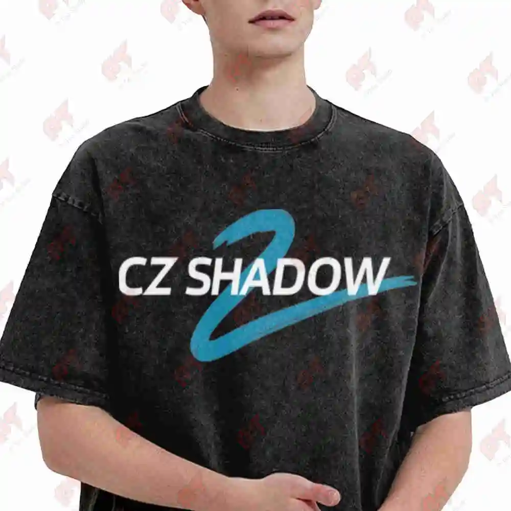 CZ Shadow 2 Logo Vintage Washed Tee Pure Cotton T-Shirt