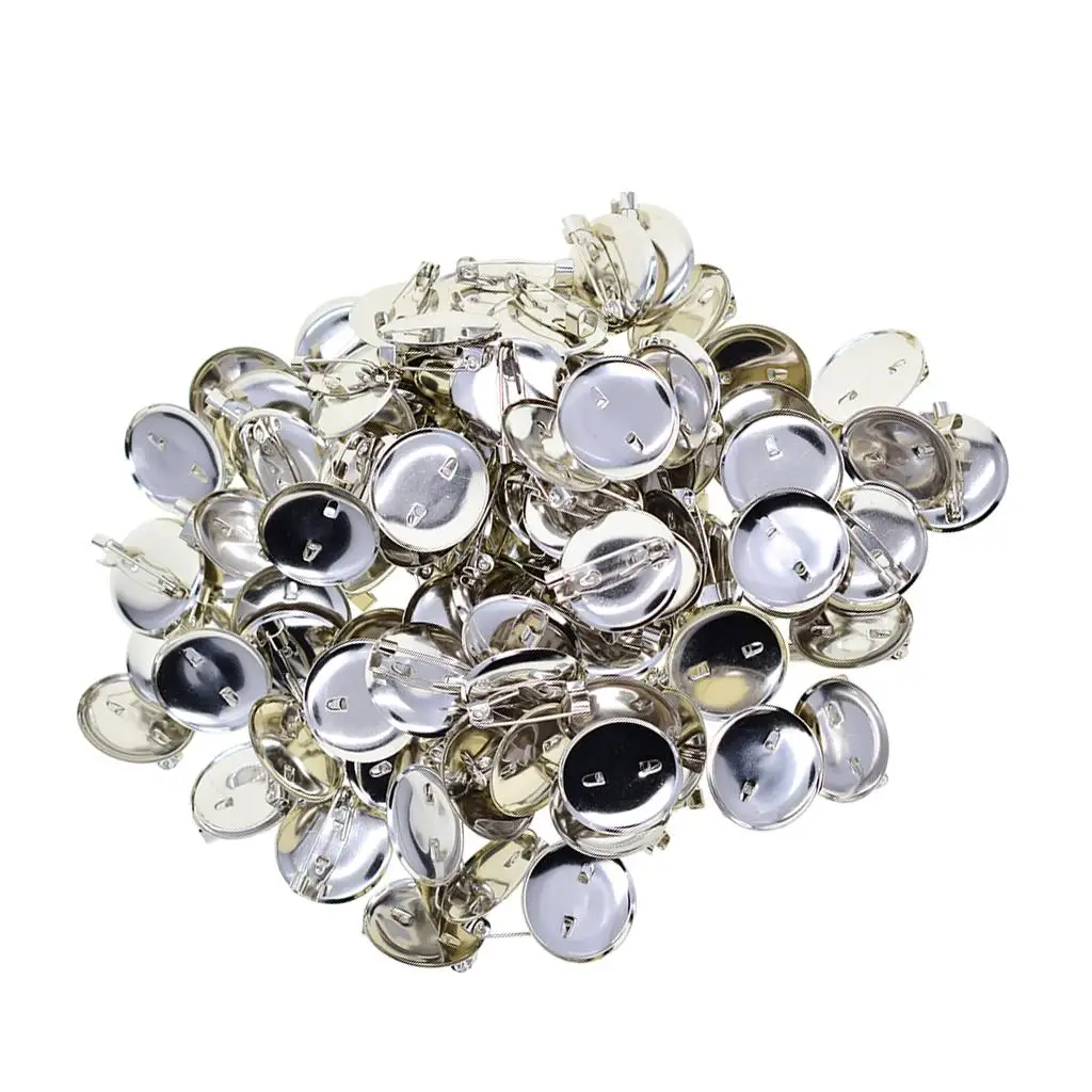 

100x брошь, пустая булавка для лацкана, основа для значка, булавка, задняя кнопка, основание 23x23 мм, железо