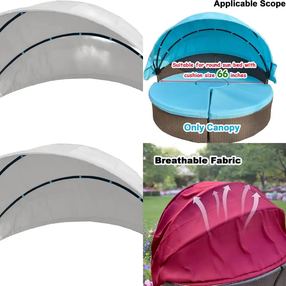 

66, сменный плетеный секционный навес для улицы, выдвижной белый верхний чехол для лежака для патио