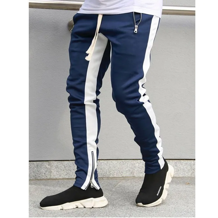 2024 European and American High Street New Product Long pants with zippered cuffs, summer pants, casual sports pants, running pa