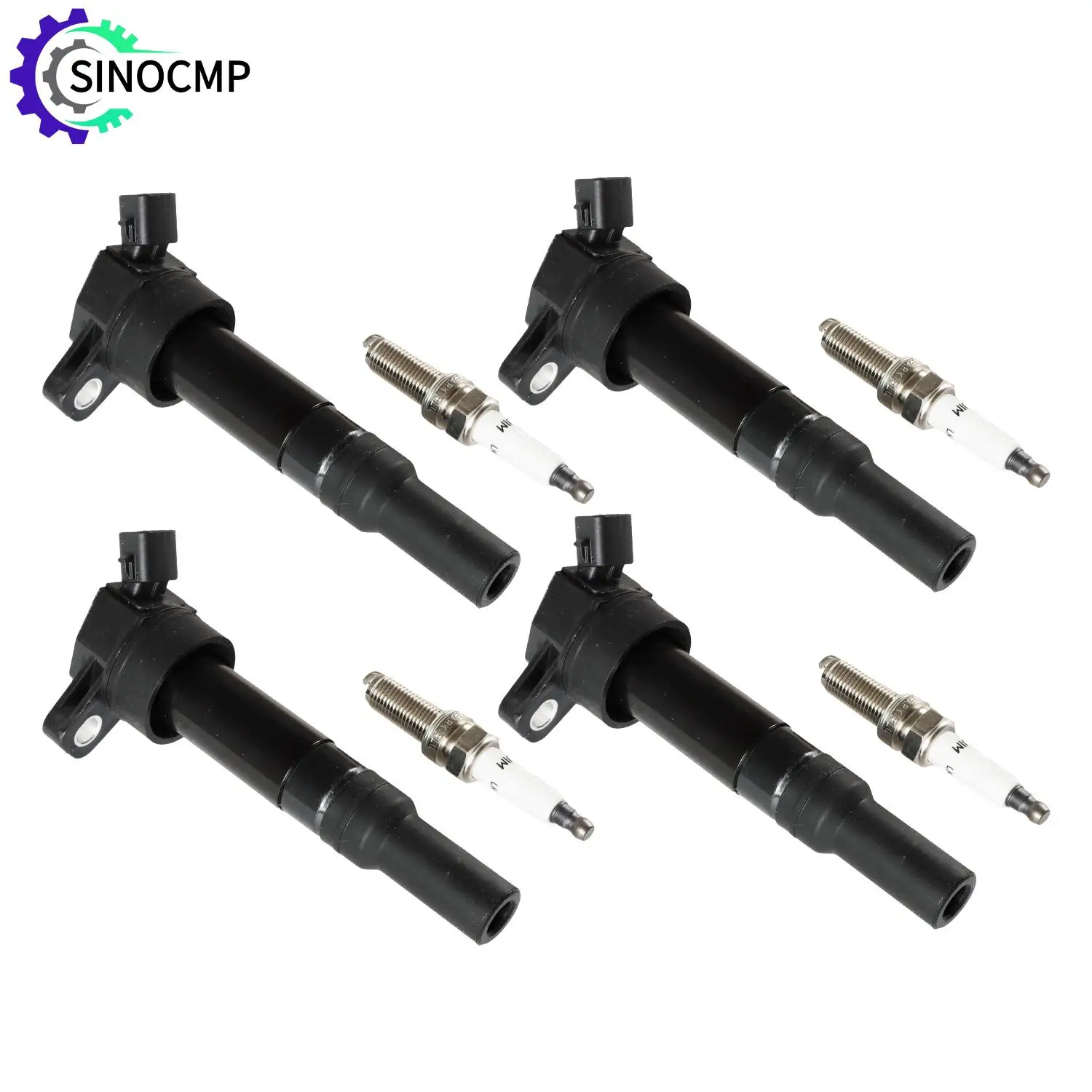 

4pcs Ignition Coils & Iridium Spark Plugs UF651 9723 1788511 GN10633 For Hyundai Tucson Elantra Kia Soul Forte 5 Koup 1.8L 2.0L