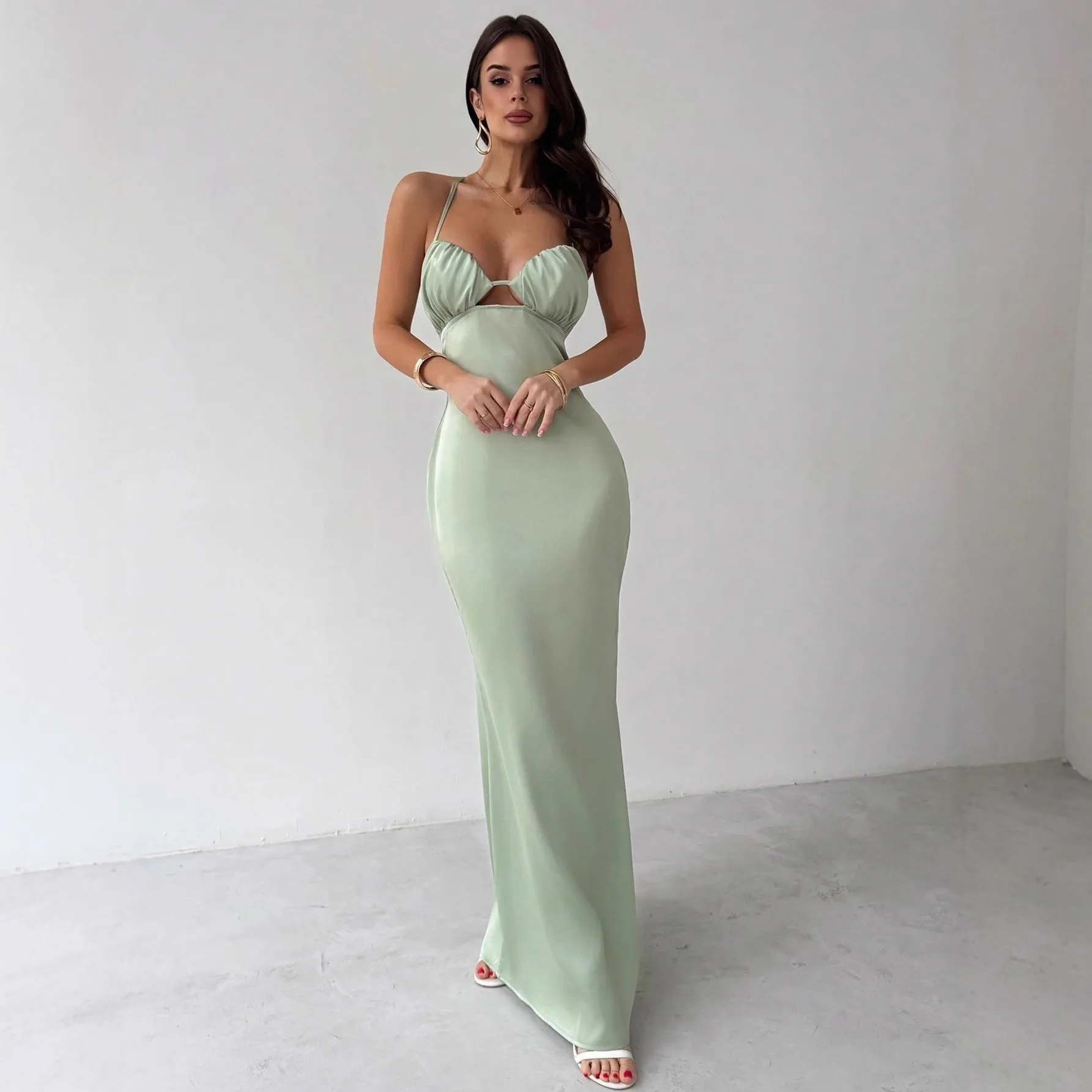 Patchwork Pull on Gown Straight Elegant with Crew Neck Daily Straight Fit No Built in Bra Vacation Style Dress Summer for Women