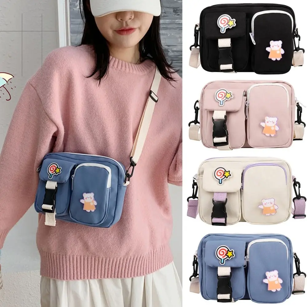 Fashion Women Canvas Crossbody Bags Female Cute Small Shoulder Messenger Bag Students Flap Handbags