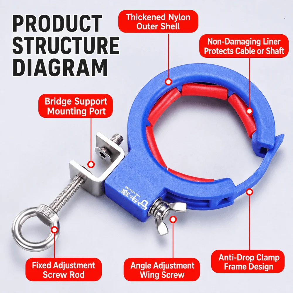 Upgraded Version Cable Lay Pulley Thickened Base Time saving Tray Cable Roller High hardness Bottom hung Mount Wiring Aid Tool