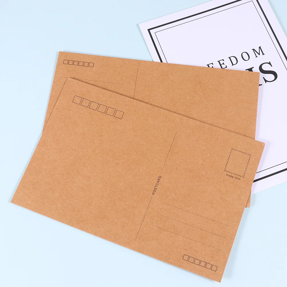 

40Pcs 98x142mm Kraft Paper Postcards Blank Painting Cards DIY Handwritten Messages for Wedding Engagement Festival Gift