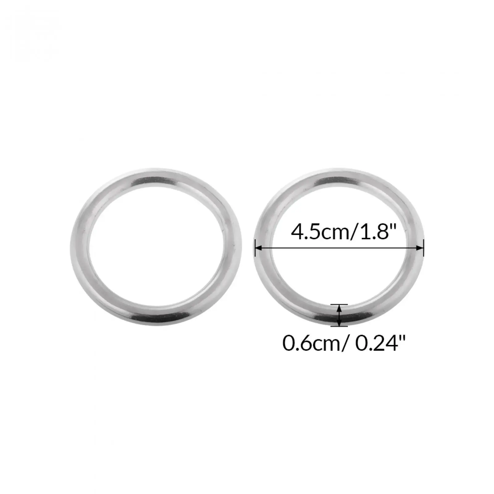 Marine Stainless Steel O Ring 304 Polished Round Welded Ring Hardware for Diving Luggage Binding