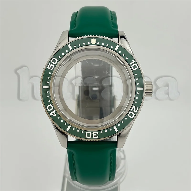 41.5mm watch case made of sapphire glass water-resistant up to 100 meters compatible with NH34 NH35 NH36 ETA2824 PT5000 movement