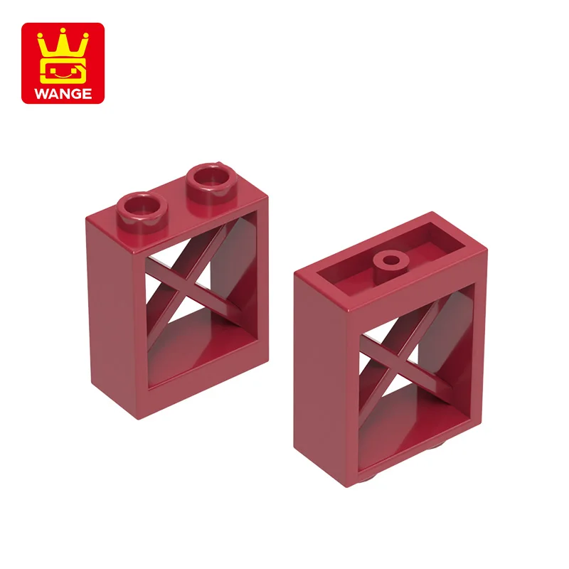 WANGE 64448W 100g/104PCS Ijzeren frame 2 gaten Bouwstenen Moc Kleur Accessoires Compatibel met baksteen DIY Onderdelen Speelgoed Cadeau