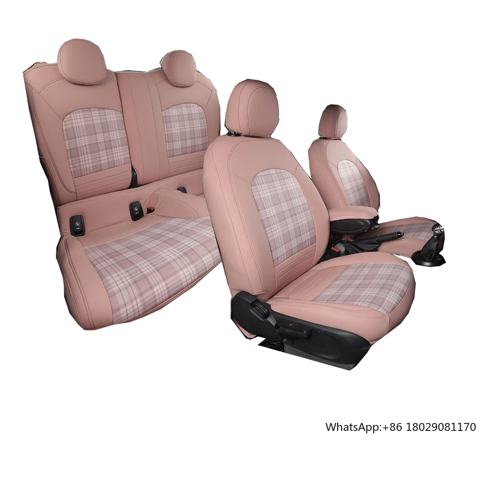 Interior Accessories Ventilated PVC Leather Pink Car Seat Cover for Mercedes Benz C200 W203