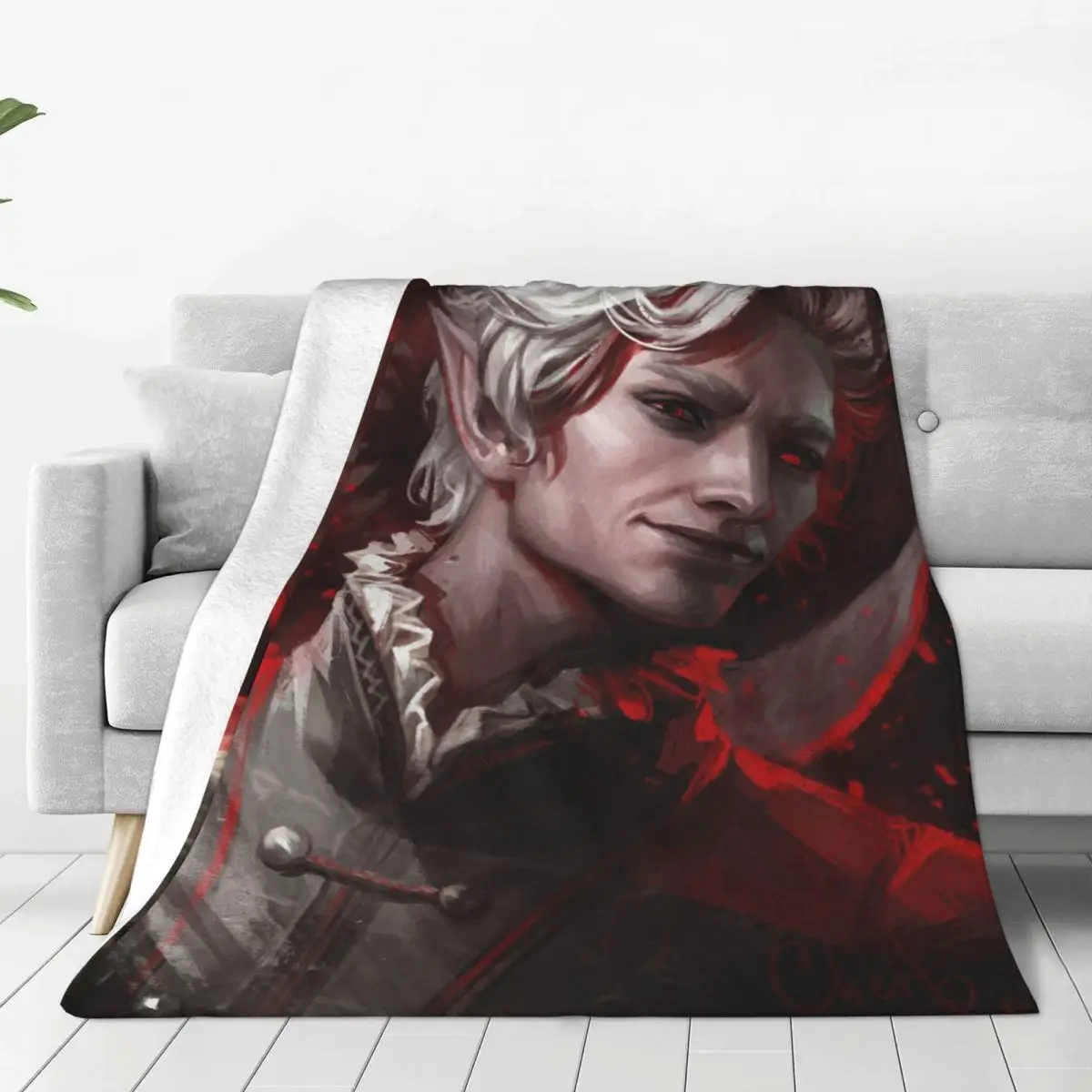 Astarion BG3 Blankets Fleece Winter Portable Soft Throw Blanket for Sofa Office Bedspreads