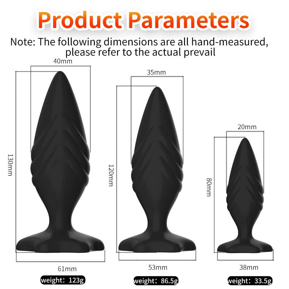 Silicone Anal Plug with Petal Base G-spot Prostate Massage Anus Training Buttplug Sex Toy Masturbation for Men Women Plug Dildo