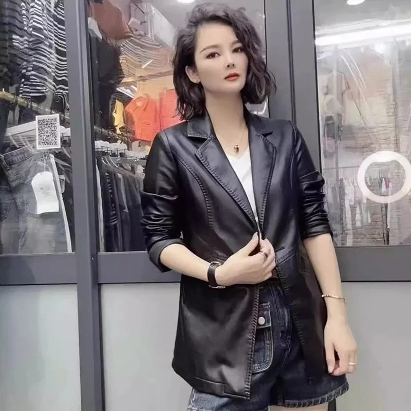 패션 플러스 사이즈 여성 정장 재킷 2025 가을 신상 한국 버전 다용도 레트로 스트릿 디자인 감각 정장