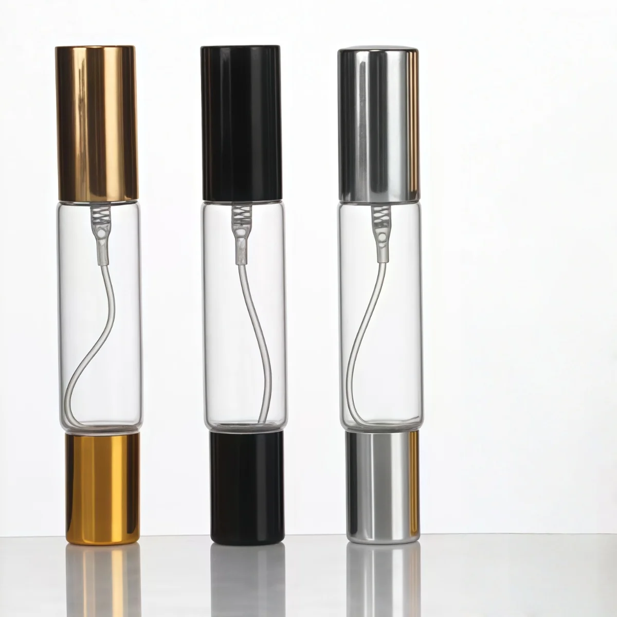 3pcs 10ml Double-headed glass perfume dispensing bottle Refillable Perfume Bottles Glass Spray Bottle Ball-type Storing Cosmeti