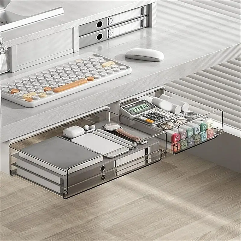 Paper Plate Holder, Under Cabinet Drawer Organizer, Plastic Storage Organizer For Kitchen Cabinet, Cabinet Accessories-A21R