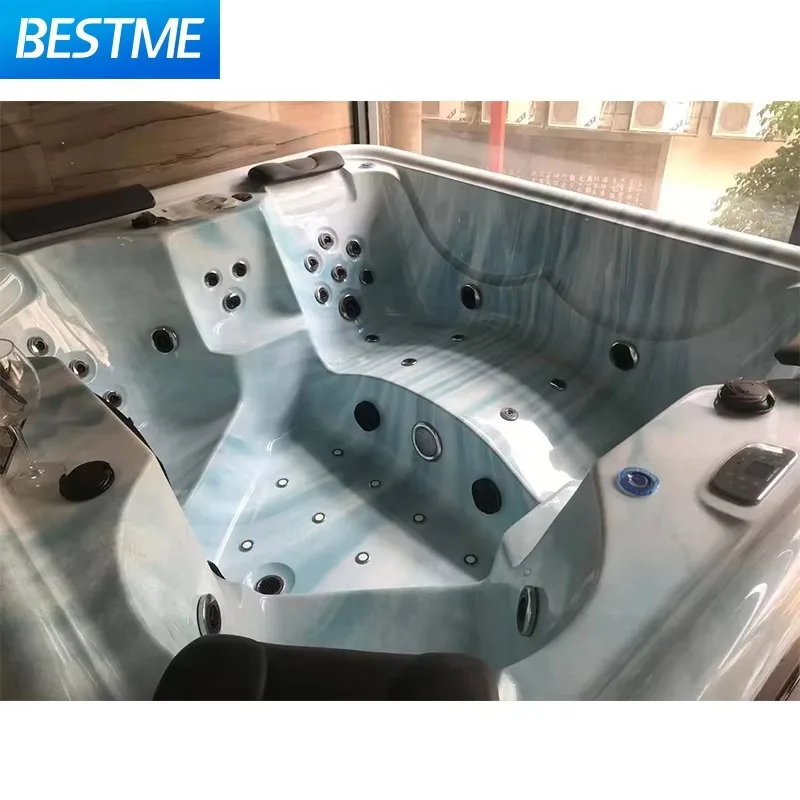 Grey And Blue Color Large Size Outdoor Party Whirlpool Massage Spa Pool Hot Tub Spa