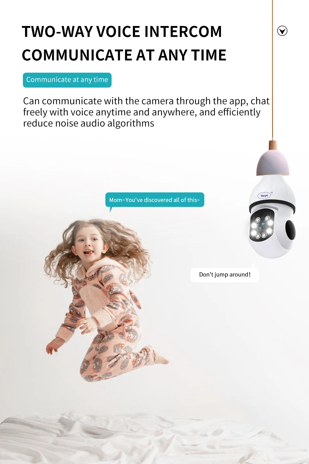 Neye S20 8MP/4K WiFi Smart Home Sicherheit Kamera 1080P HD 10X Digital Zoom PTZ IP Kamera automatische Tracking Sicherheit Überwachung – Detail 3