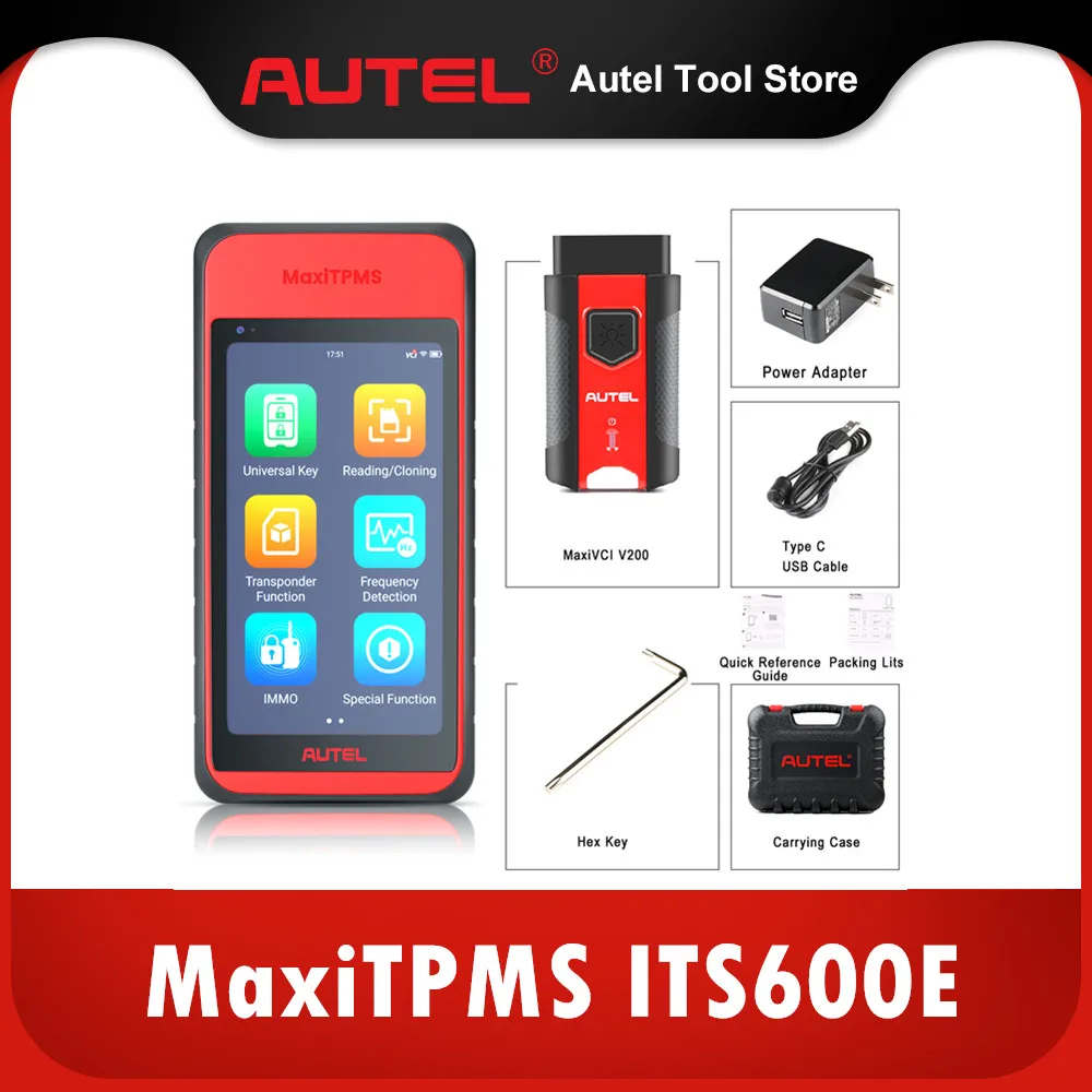 

Autel MaxiTPMS ITS600E TPMS Relearn Tools TPMS Programming Tool Activate/Relearn All Sensors TPMS Diagnostics 4 Reset Functions