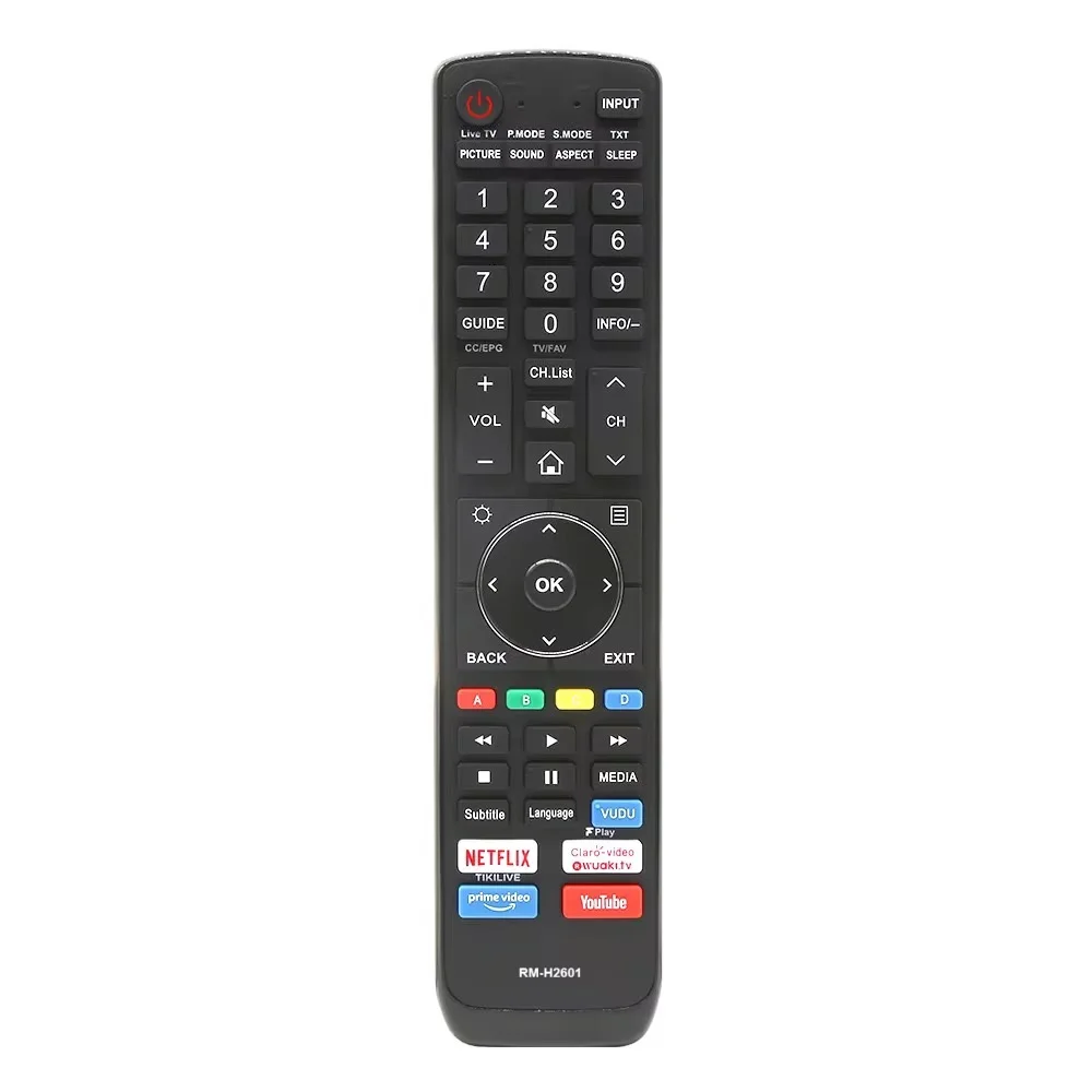 

RM-H2601 Infrared Smart TV Remote Control Universal for Hisense 1080P TVs, smart TV spare parts replacement