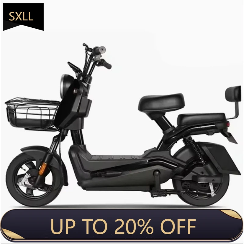 

SXLL City electric scooter adult 400 watt motor 48v lead-acid battery 3 speed rear carrier intelligent 60 km series 50 km series