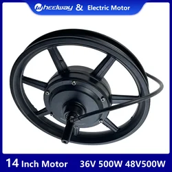 Brushless DC Hub Motor for Electric Takeaway Delivery Scooter Electric Vehicle Motor, 14 inch, 36V, 48V, 500W