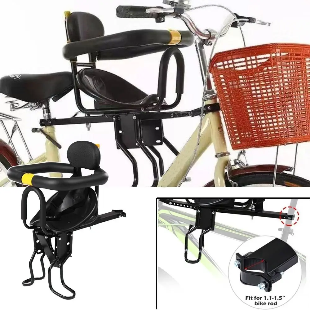 

Foldable Design Children's Bicycle Seat Collapsible Structure Front Mount Pedal Electric Vehicle Baby Seat Pedal Attachment